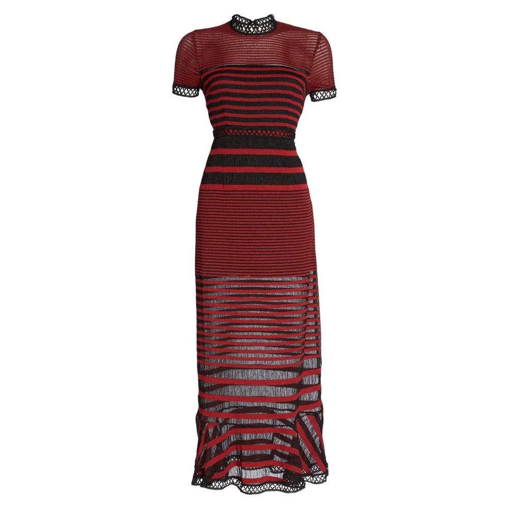 NEW Foxiedox Red and Black Maxi Dress Size Extra Large